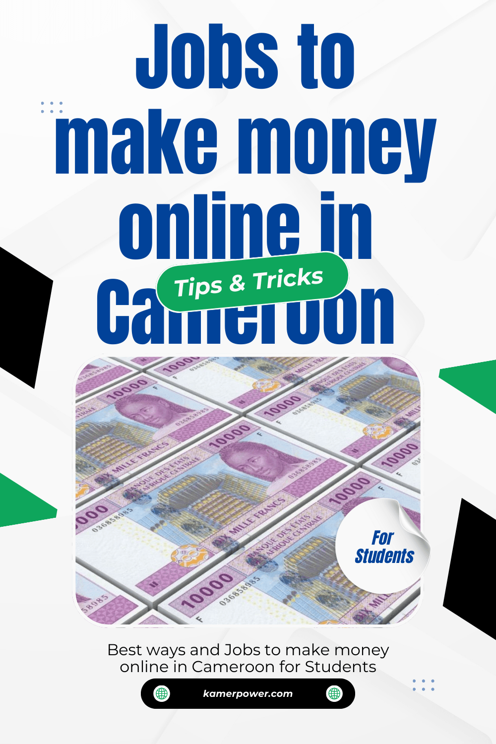 Jobs to make money online in Cameroon for Students